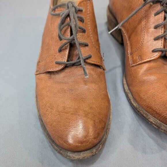 Frye Womens Carson Lace Up Oxford Shoes Brown Leather Size 8.5 - Picture 5 of 11